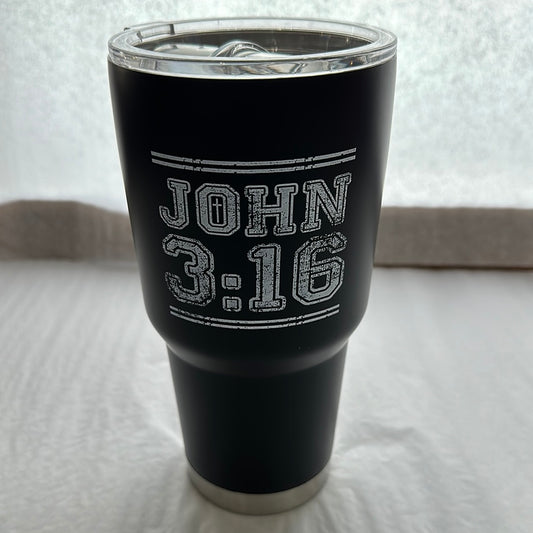 JOHN 3:16 BLACK SS TUMBLER-4558
