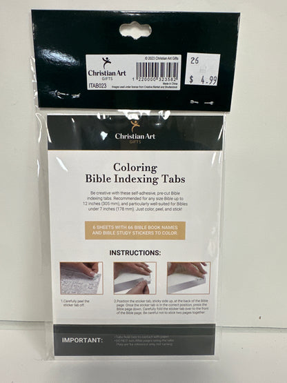 COLORING BIBLE INDEXING TABS-3582