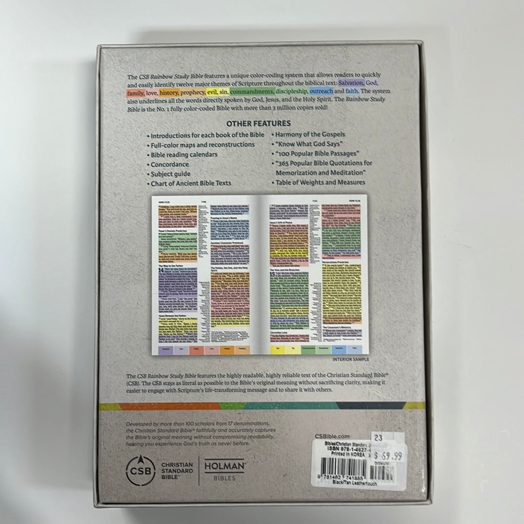 CSB RAINBOW STUDY BIBLE BRN/BLK-1865