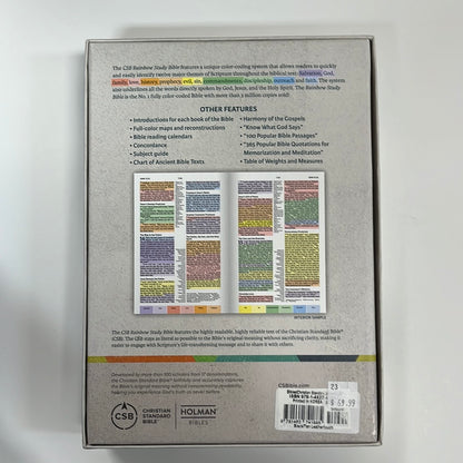 CSB RAINBOW STUDY BIBLE BRN/BLK-1865
