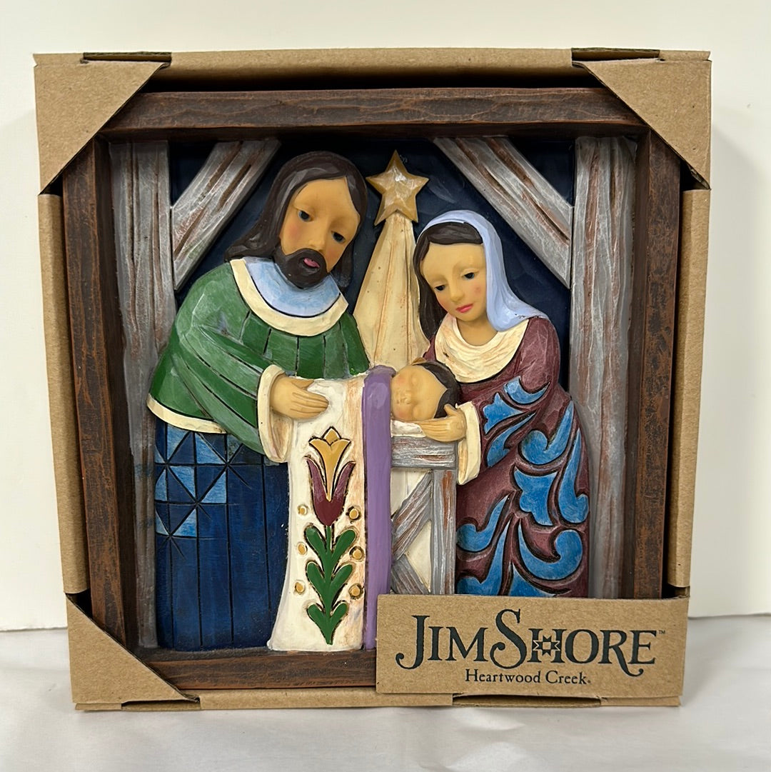JIM SHORE HOLY FAMILY PLAQUE-4497