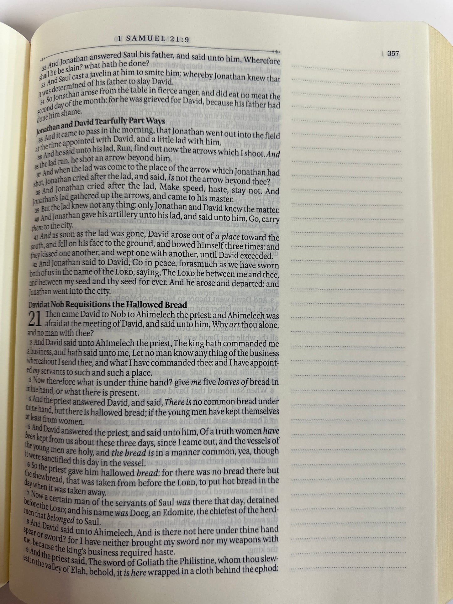 KJV LOVE THE LORD LG PRINT GREEN FLORAL NOTE TAKING BIBLE-7120