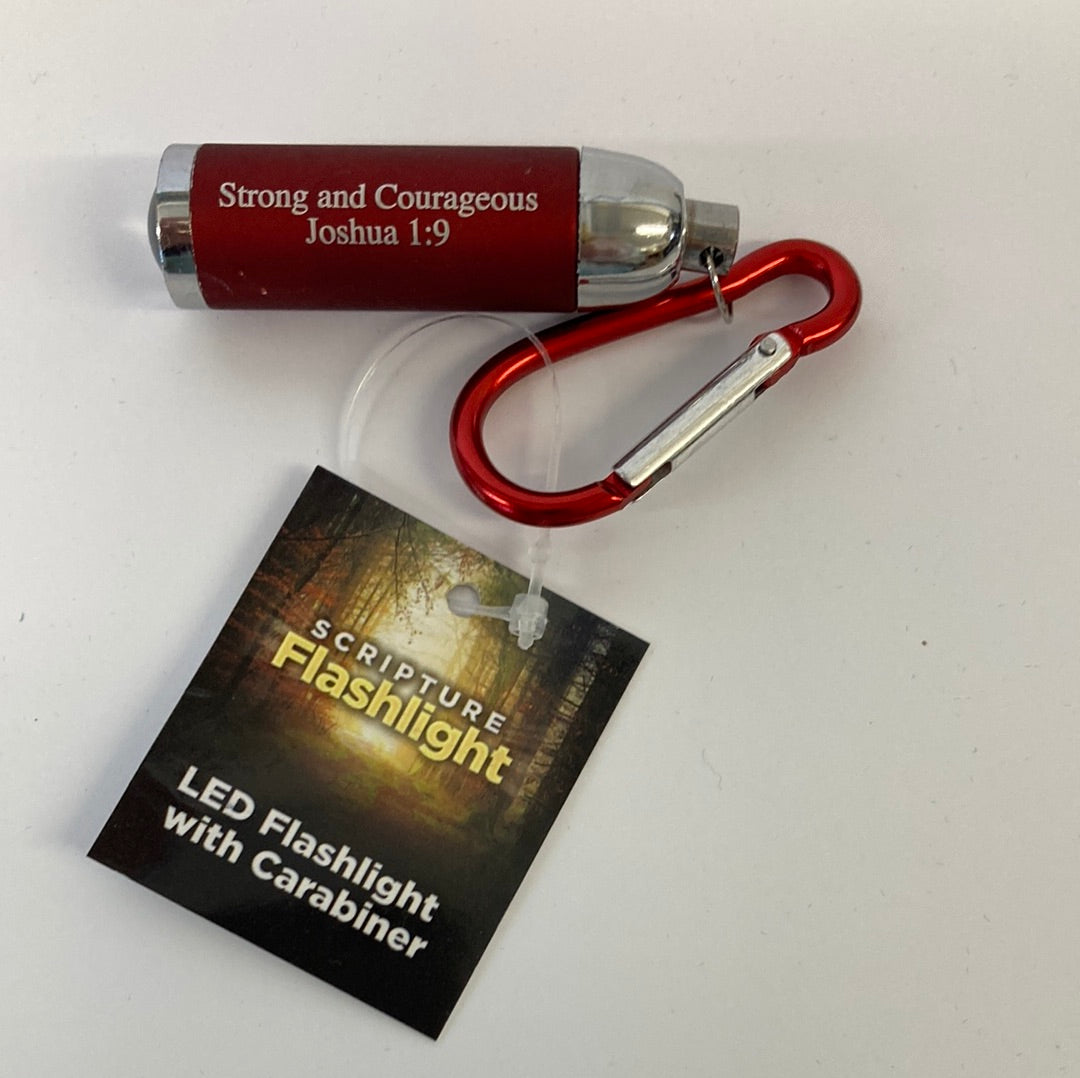 LED FLASHLIGHT/CARABINER RED-8838