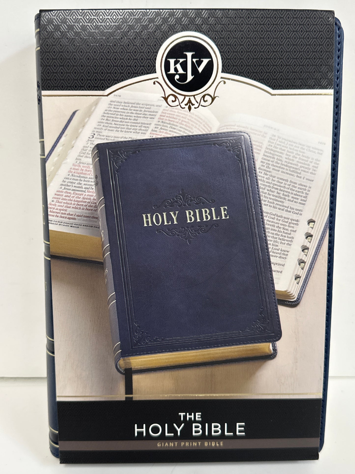 KJV GIANT PRINT BIBLE DARK BLUE-3160