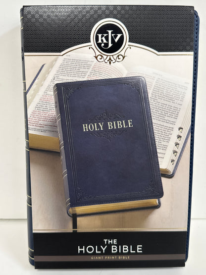 KJV GIANT PRINT BIBLE DARK BLUE-3160