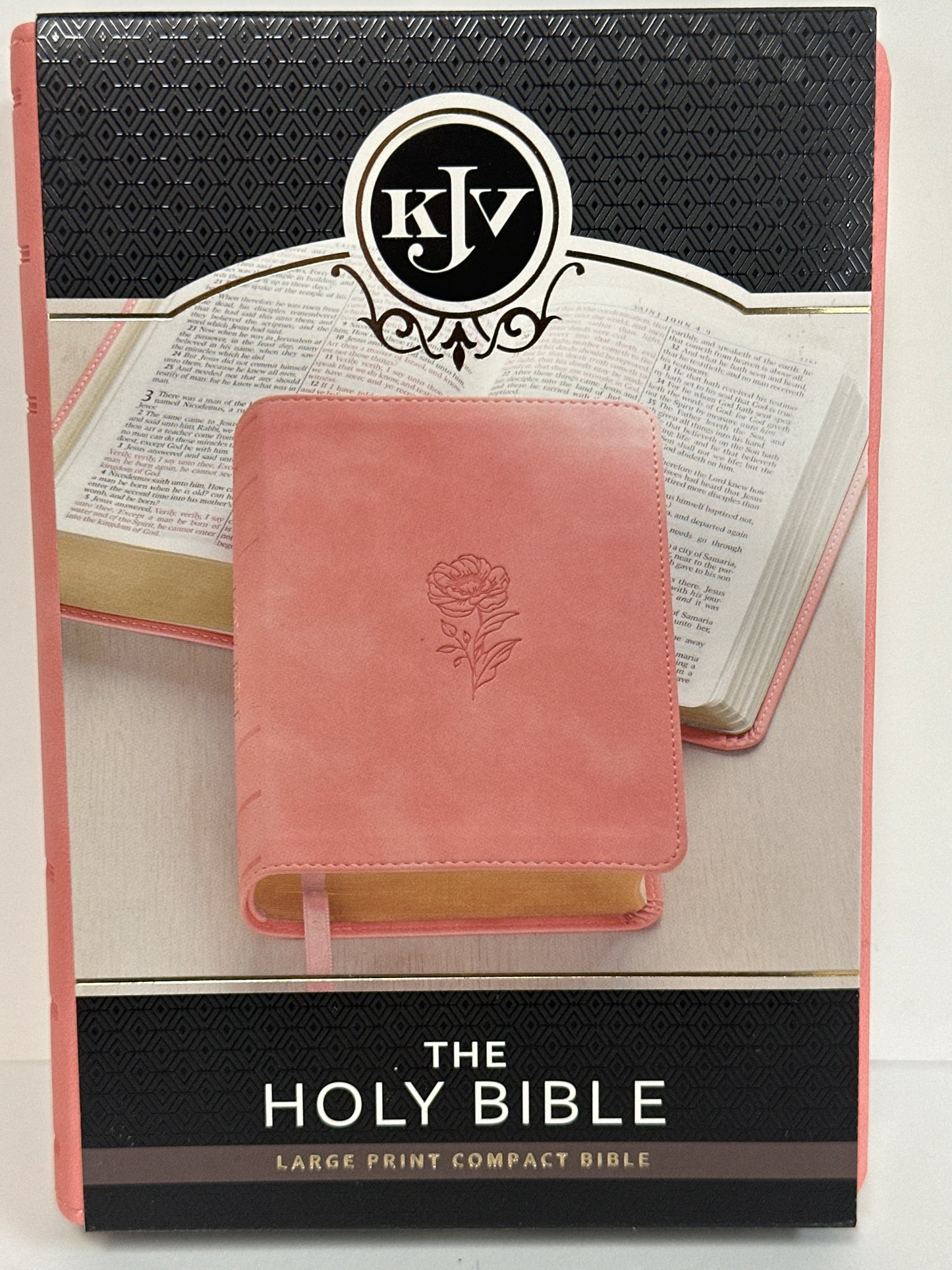 KJV LARGE PRINT COMPACT BIBLE PINK-9834