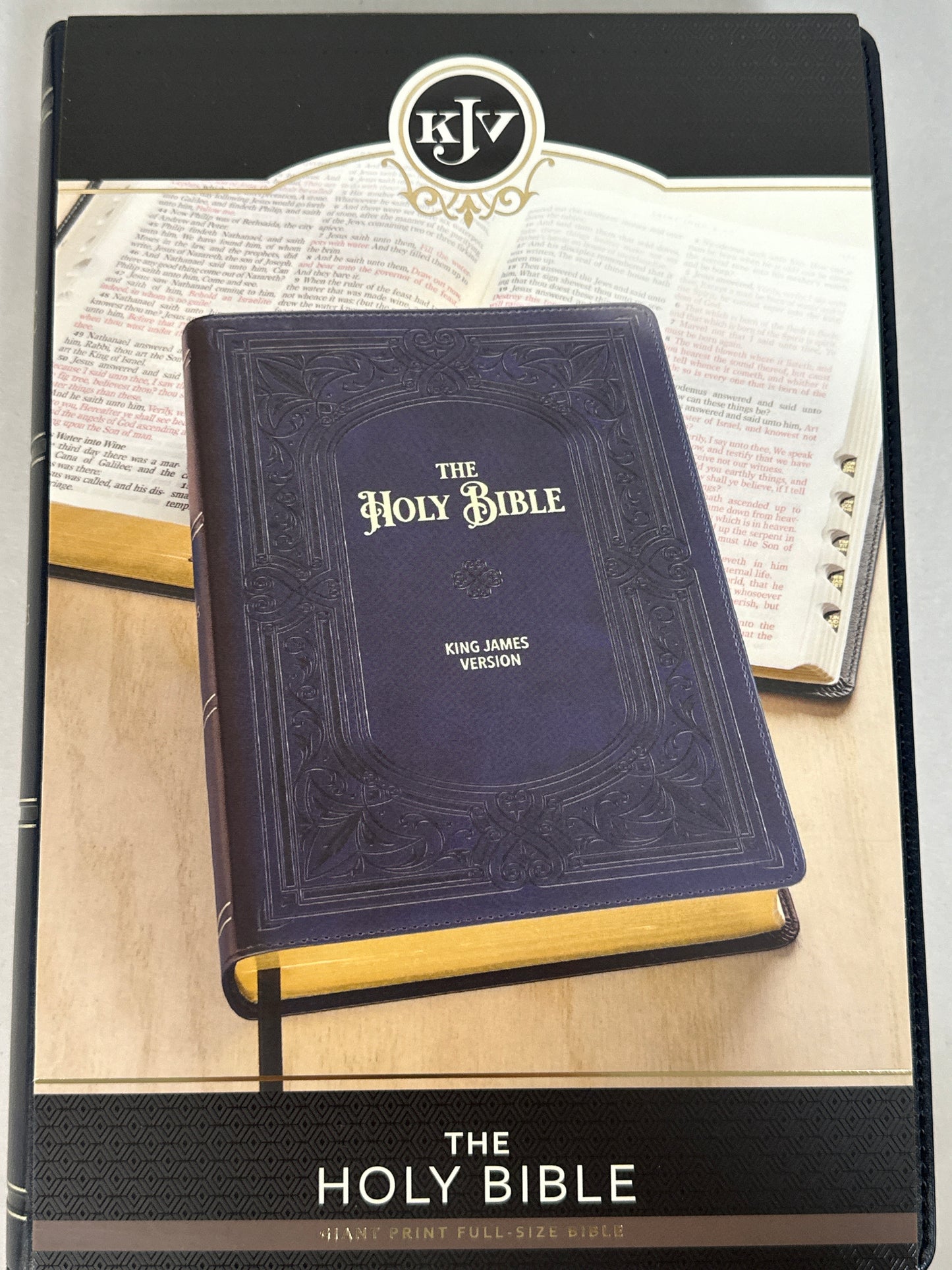 KJV GIANT PRINT FULL SIZE BIBLE MIDNIGHT BLUE-8804