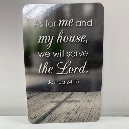 AS FOR ME & MY HOUSE POCKETCARD-4405