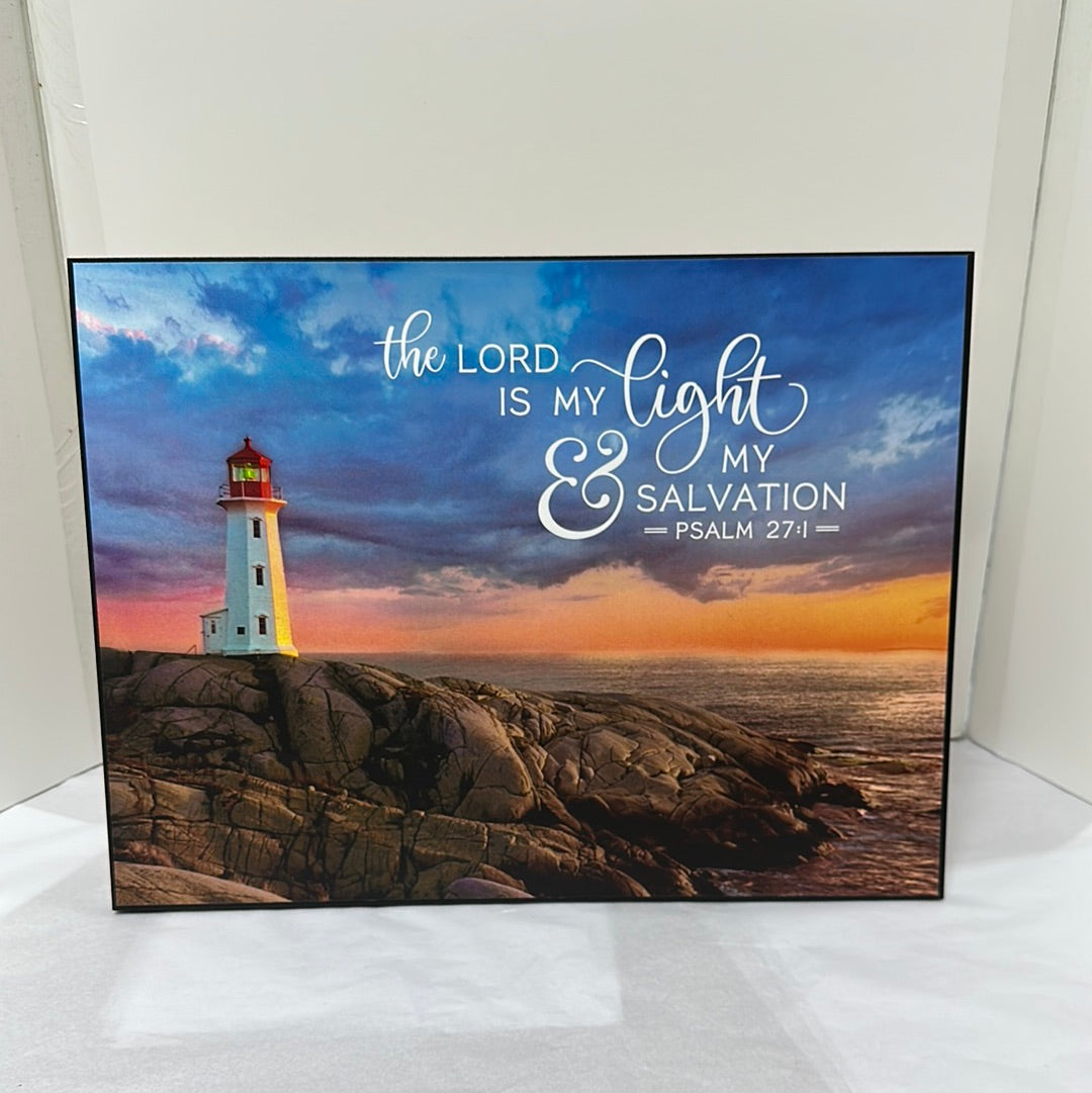 THE LORD IS MY LIGHT & SALV PLQ-8923