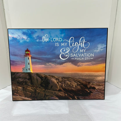 THE LORD IS MY LIGHT & SALV PLQ-8923