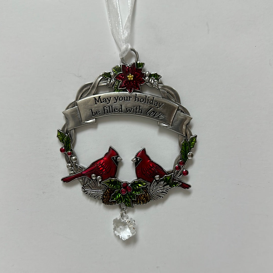FILLED W/LOVE CARDINAL ORNAMENT-7796