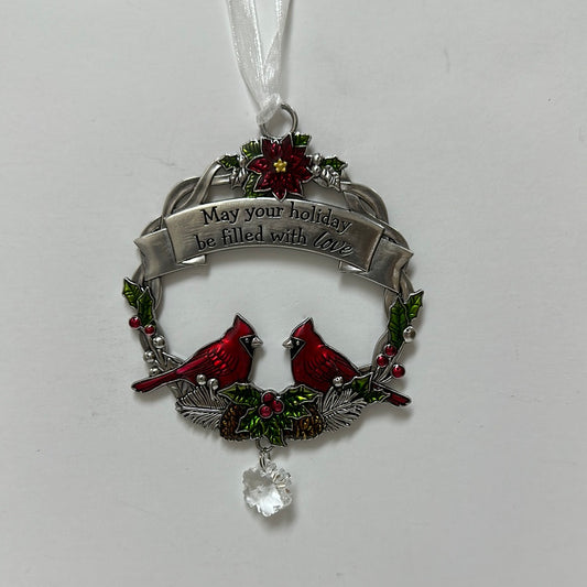 FILLED W/LOVE CARDINAL ORNAMENT-7796