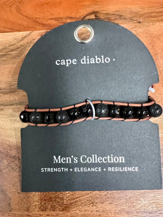 BLACK MIX MENS BRACELET-3642