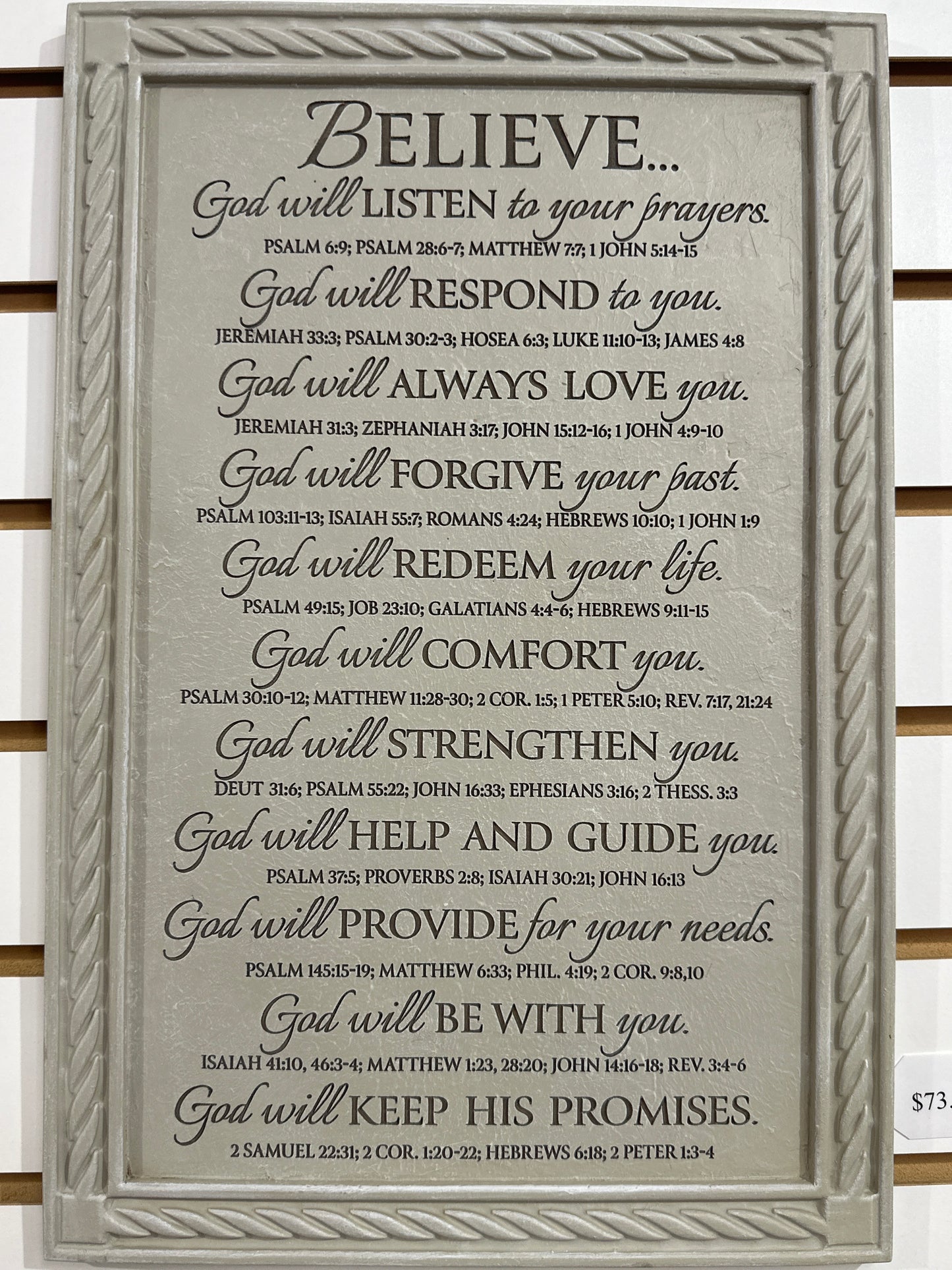 BELIEVE WORD STUDY PLAQUE-0214