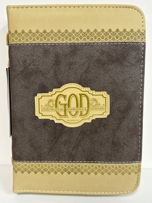 GOD GIVES WISDOM LARGE BIBLE COVER-6872