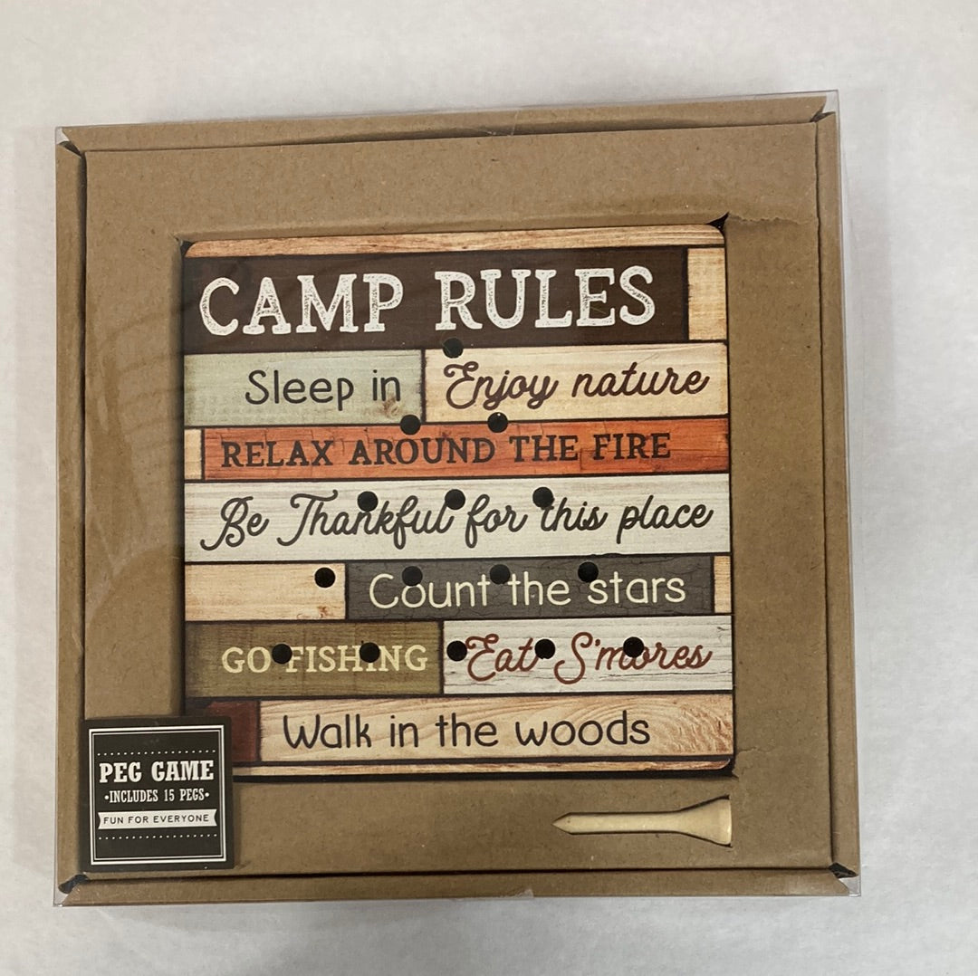 CAMP RULES PEG GAME-4027