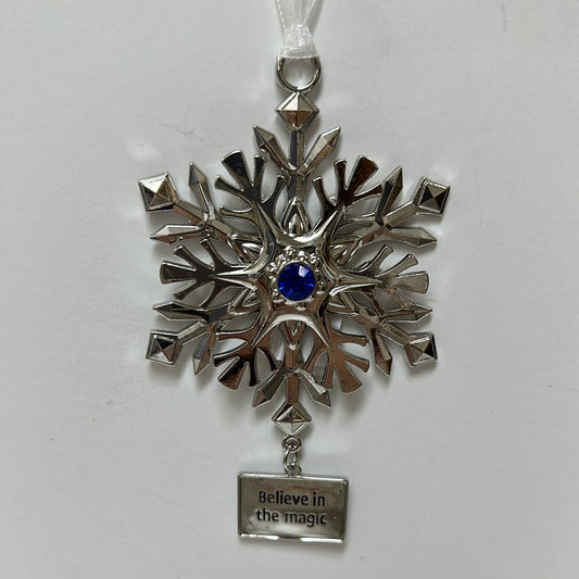 BELIEVE SPIN SNOWFLAKE ORNAMENT-6354