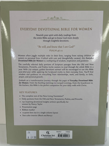 NLT EVERYDAY DEVOTIONAL BIBLE FOR WOMEN FLORAL-4167