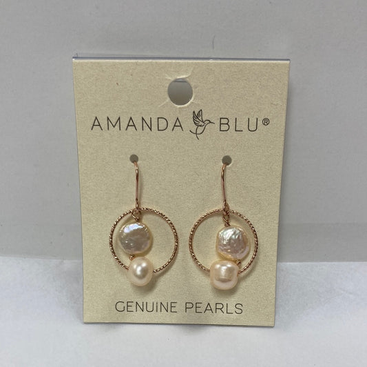DBL DROP HALO PEARL EARRING PCH-4208