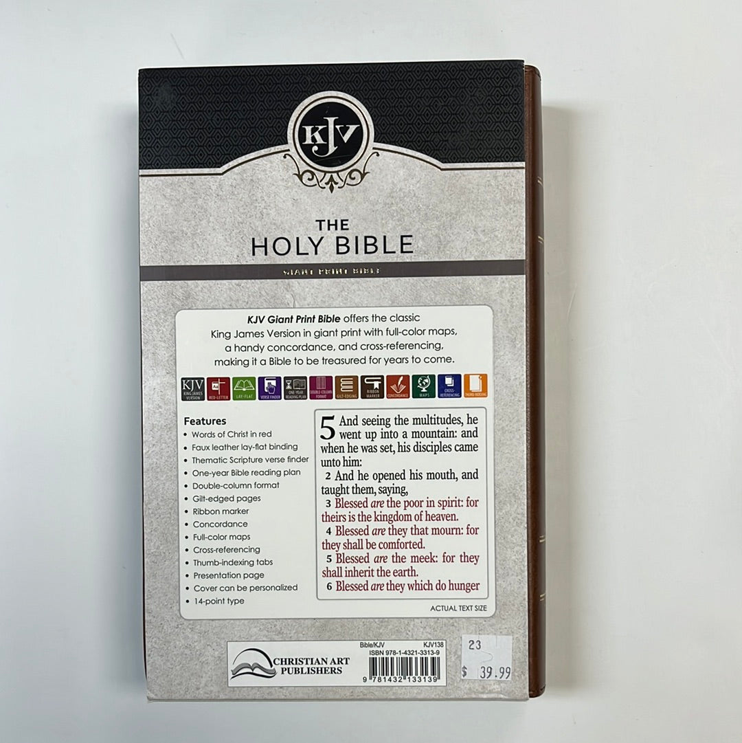 KJV GIANT PR BROWN BIBLE INDEX-3139