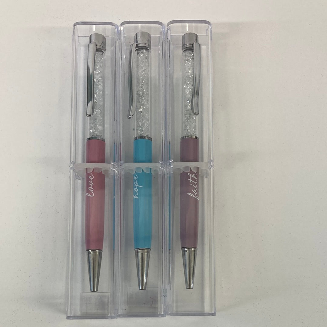 FAITH HOPE LOVE CRYSTAL PENS-8614