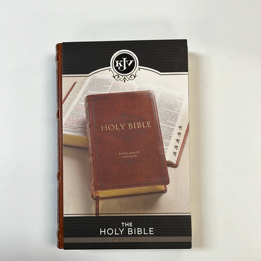 KJV GIANT PRINT BIBLE BROWN IND-4646