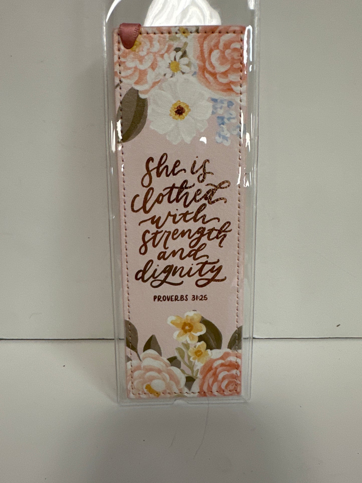 SHE IS CLOTHED PINK LL BOOKMARK-8105