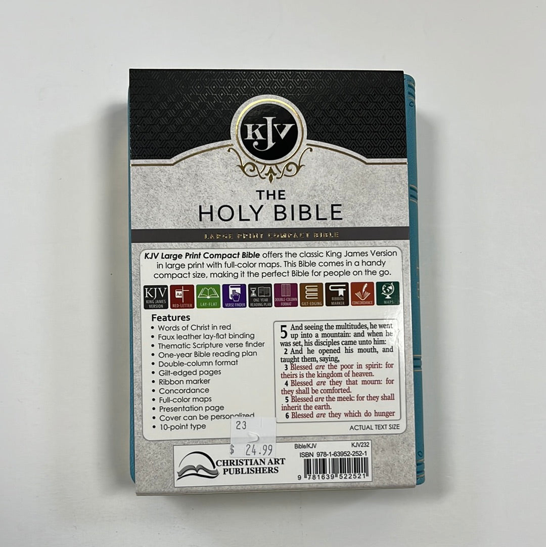 KJV LP COMPACT BIBLE TEAL-2521