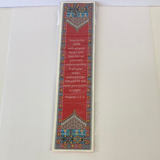 PROVERBS 3:5-6 RED BOOKMARK-1498