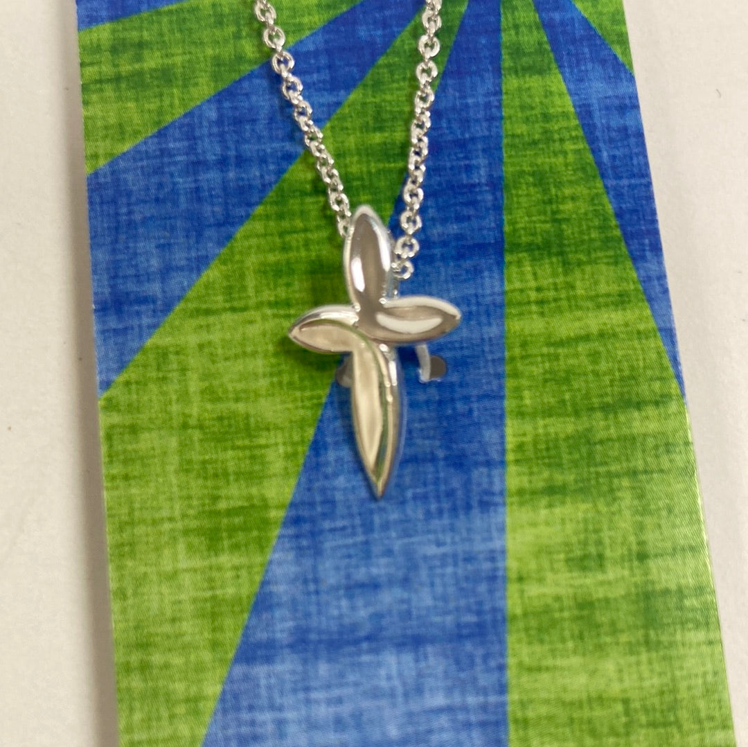 MINI MOBIUS CROSS SP NECKLACE-2841 : 18 IN