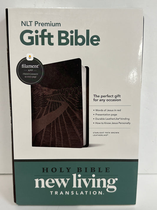 NLT PREMIUM GIFT BIBLE FILAMENT BROWN-9838