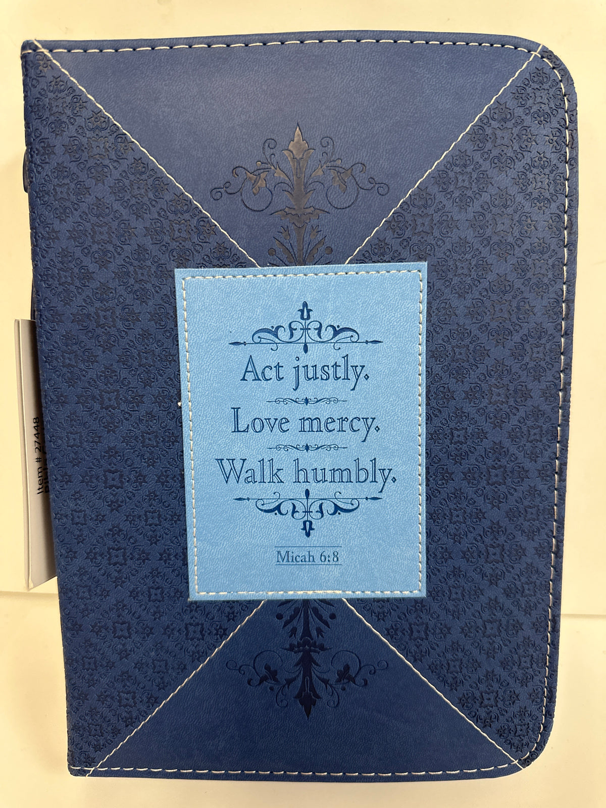 ACT JUSTLY BLUE LARGE BIBLE COVER-4487