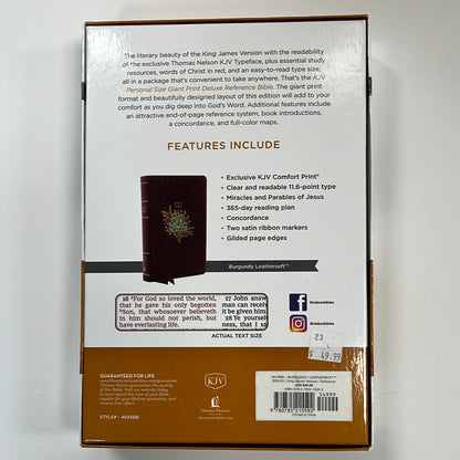 KJV PERS SIZE GP REF BIBLE BURG-5592