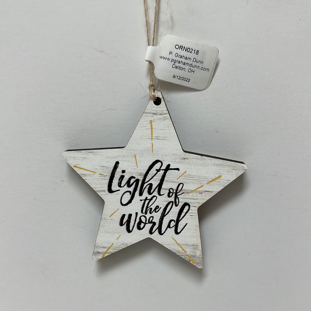 LIGHT OF THE WORLD ORNAMENT-4330