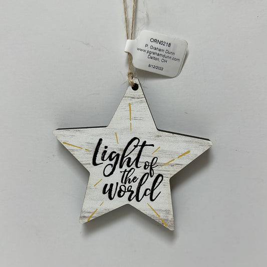 LIGHT OF THE WORLD ORNAMENT-4330