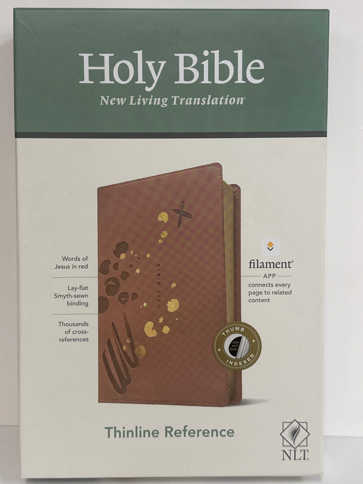 NLT THINLINE REFERENCE FILAMENT BIBLE PINK LEATHERLIKE-5230