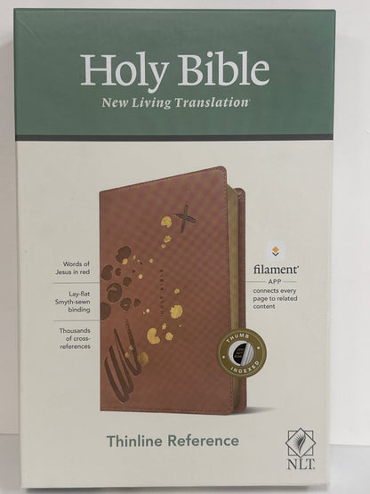 NLT THINLINE REFERENCE FILAMENT BIBLE PINK LEATHERLIKE-5230