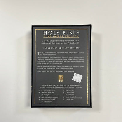 KJV COMPACT LG PR LTH BIBLE TAN-3894