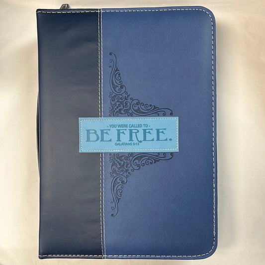BE FREE BLUE XXL BIBLE COVER-4909