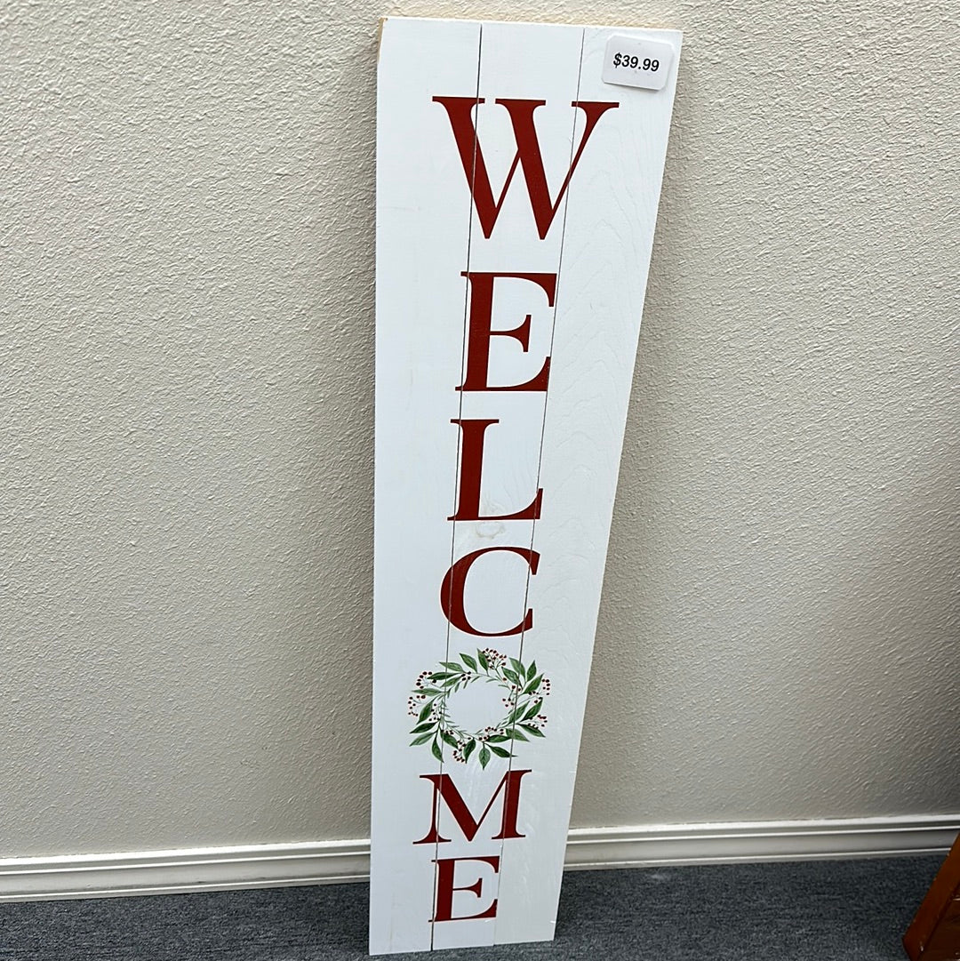WELCOME/WREATH PLAQUE-1194