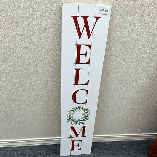 WELCOME/WREATH PLAQUE-1194