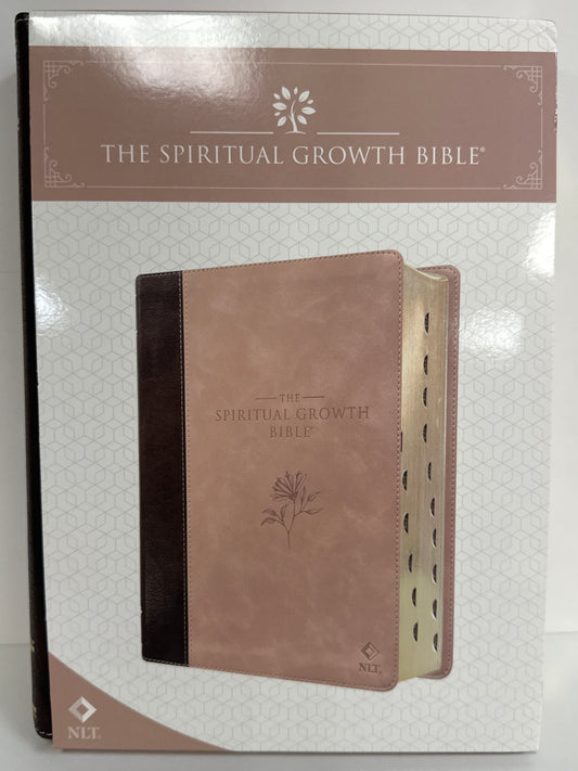 NLT SPIRITUAL GROWTH BIBLE PINK/BROWN-4984
