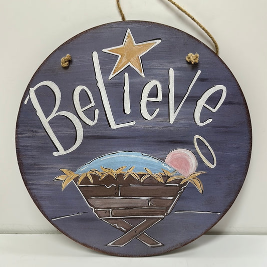 WALL ART/DOOR/BELIEVE-7746