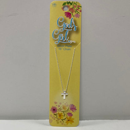 MINI CROSS/HEART SP NECKLACE-7787 : 16 IN