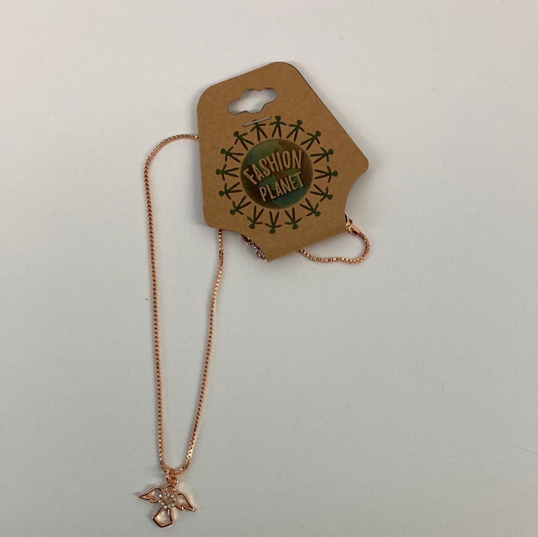 ROSE GOLD ANGEL NECKLACE-6344
