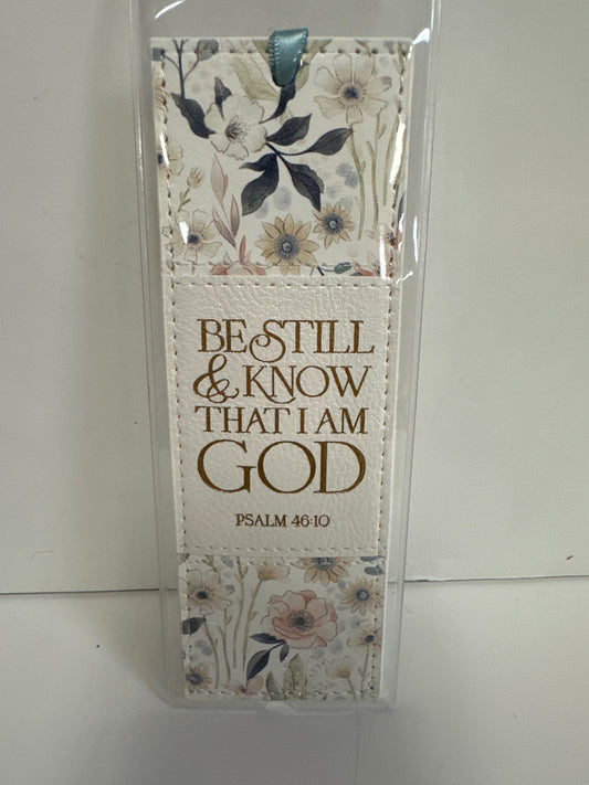 BE STILL & KNOW WHITE BOOKMARK-6026