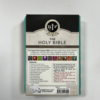 KJV COMP LG PR LL TEAL BIBLE-7924