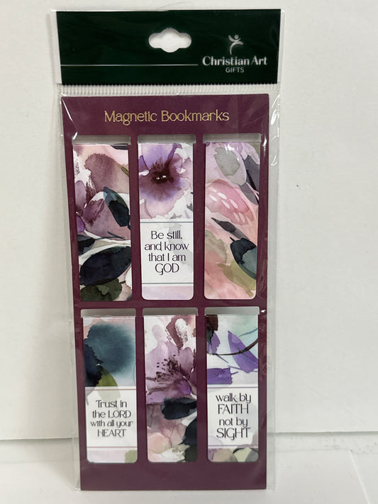 BLOOM LIKE FLOWERS MAGNETIC BOOKMARK SET/6-4367