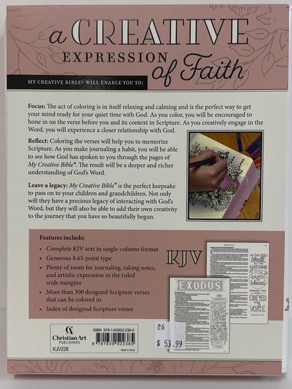 KJV MY CREATIVE BIBLE WHITE FLORAL-2385