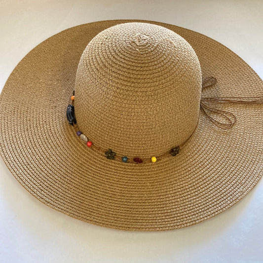BEADED SUN HAT-1442